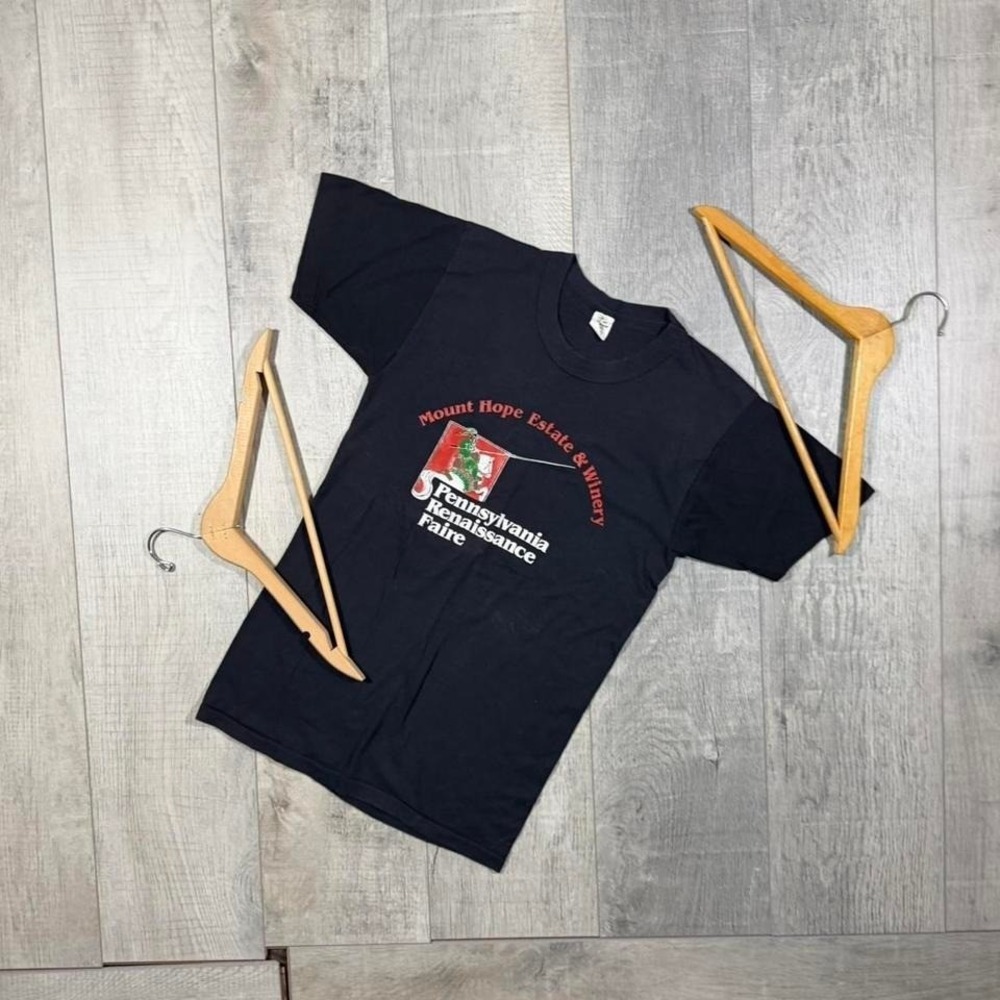 True vintage 80s lightweight‎ thin Pennsylvania fair, single stitch T-shirt